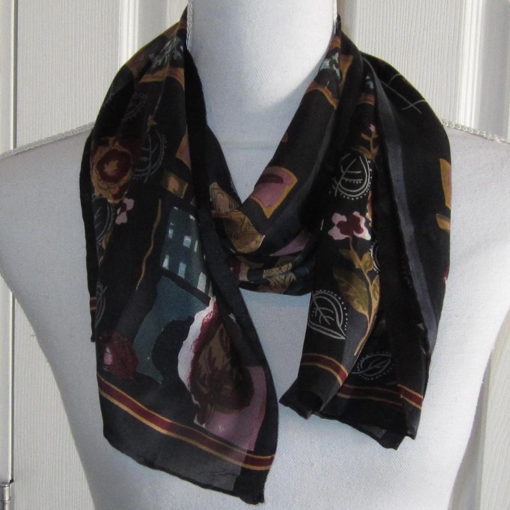 Pretty silky scarf - like new!